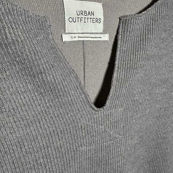 Urban Outfitters Gray Small Oversize Top Small Ribbed Sweater Long Sleeve Lounge - Picture 7 of 12